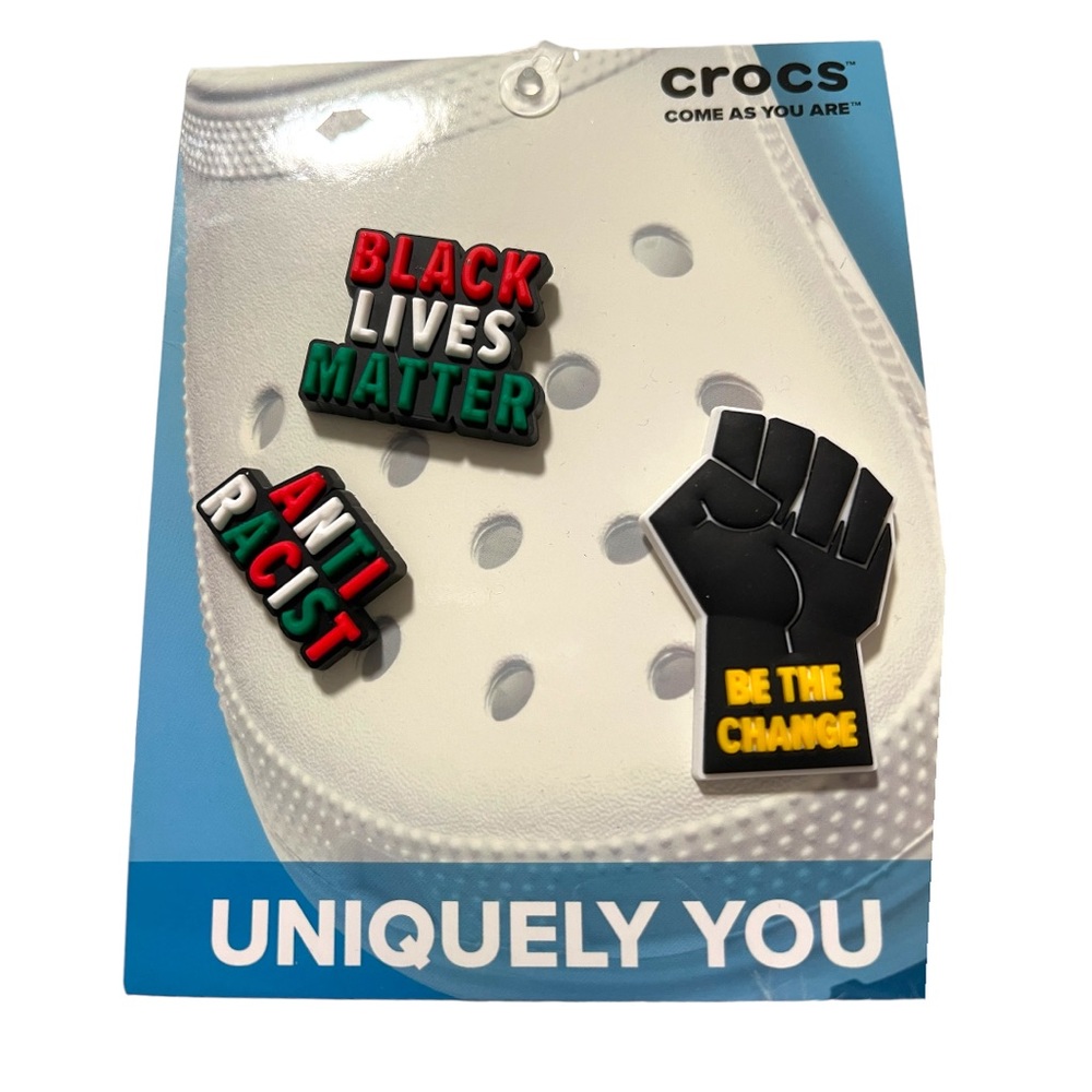 Crocs Jibbitz. Black Lives Matter charms. Uniquely You. NWT